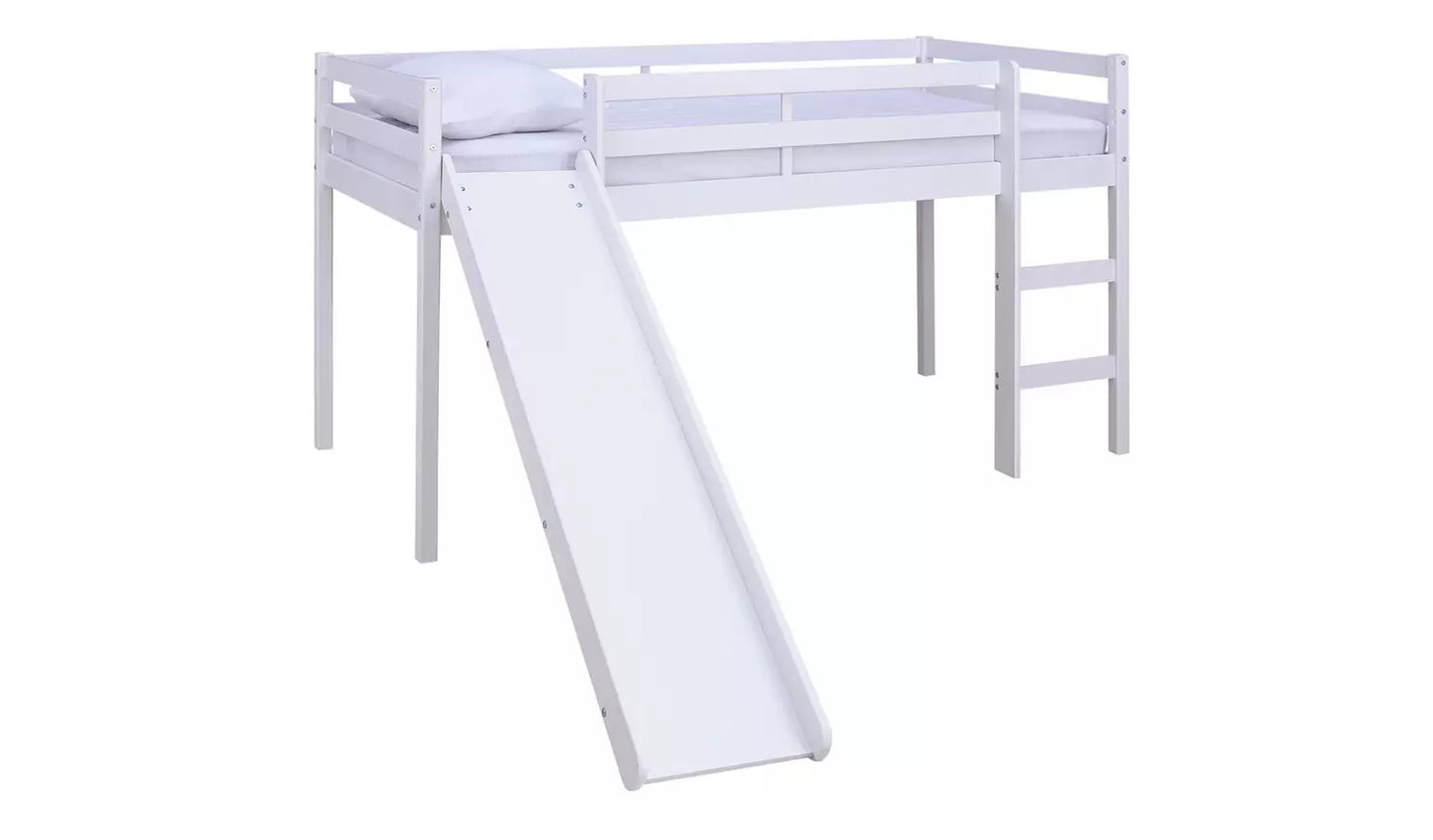 Kaycie Mid Sleeper with Slide - White